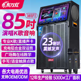 拉杆广场舞音响带显示屏户外蓝牙音箱家用K歌直播卡拉OK带麦音响