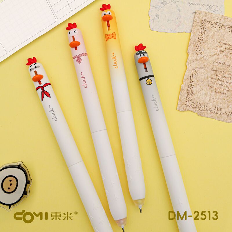 Dongmi 2513 Cute Pet Chick Erasable Pen Cute St Temperature Control Ink 0.5mm Not Afraid of Writing Mistakes Crystal Blue Pen