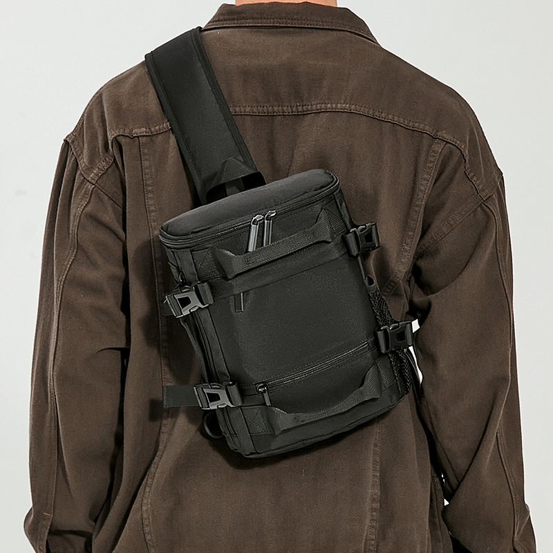 Men's Crossbody Trendy Brand Large Capacity Chest Men's Functional Workwear Shoulder Bag Personalized Cycling Small_voghion.com