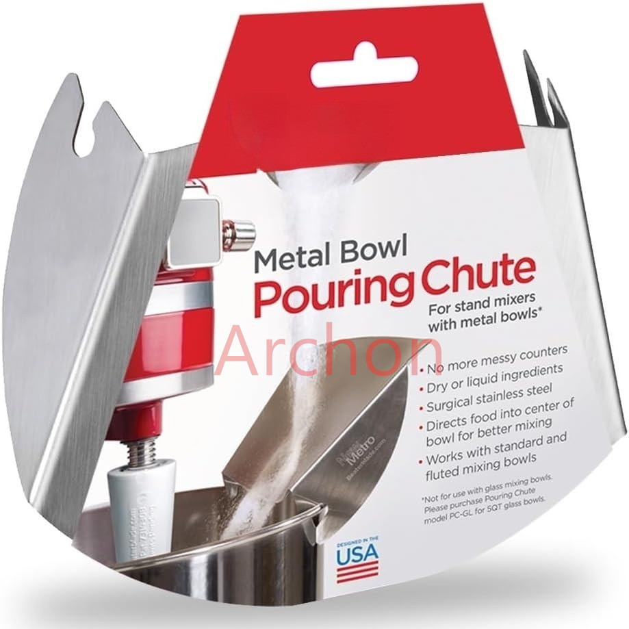 大号加厚 Kitchenaid配件Pouring Chute不锈钢倾倒槽适用搅拌机碗