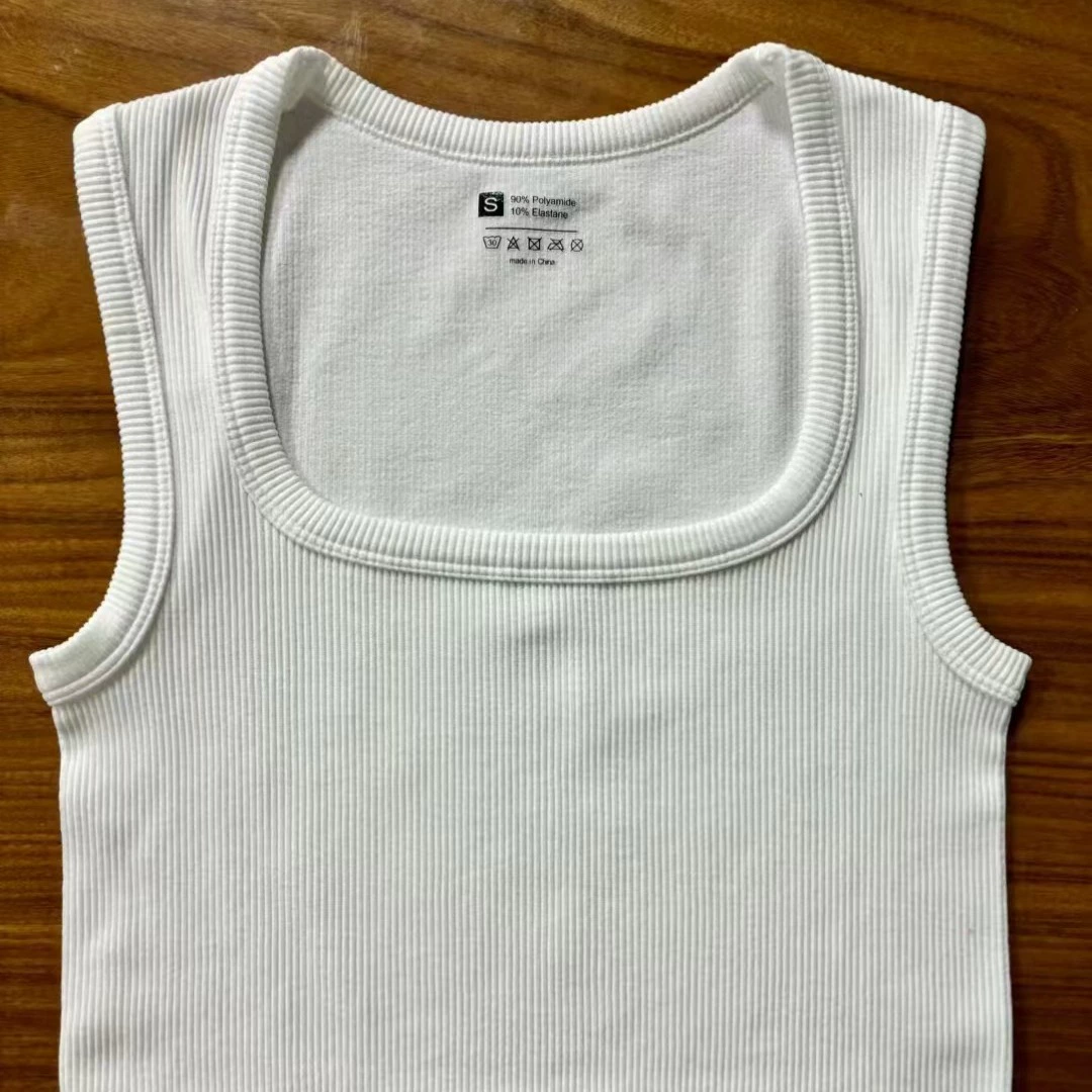 Yiwu весна и лето новый большой квадратный воротник с резьбой Йога спортивный жилет плюс большой размер, чтобы носить быстрый сухой жилет 317