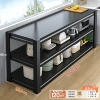[Length 120 Width 30 Height 80—3 floors] Black kitchen countertop expansion