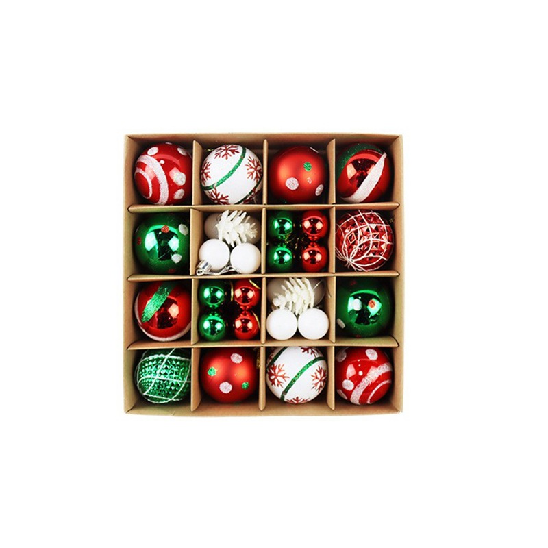 Set de bolas decorativas de Navidad en caja de regalo, colgantes para vitrina y fiestas, decoración de árbol de Navidad, comercio exterior transfronterizo