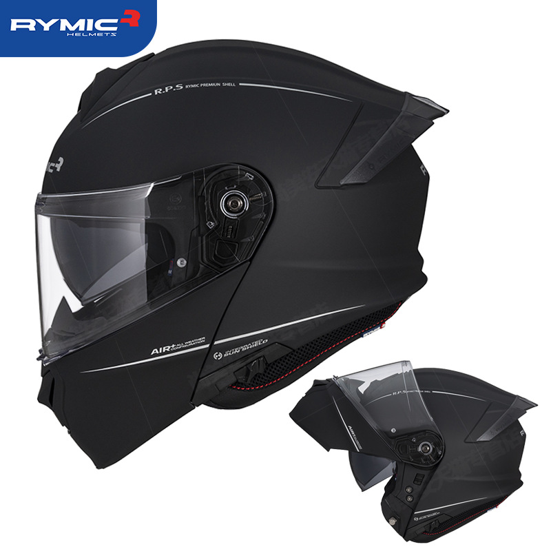 Casco de motocicleta Ruimi, motocicleta para hombres y mujeres, casco de doble espejo, ranura Bluetooth totalmente cubierta, cola grande de cuatro estaciones 3C