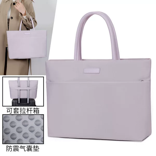 Cross-Border Multi-Compartment Laptop Bag, Business Commuter Briefcase, Laptop Tote Bag, Tote Bag, Customizable with Logo