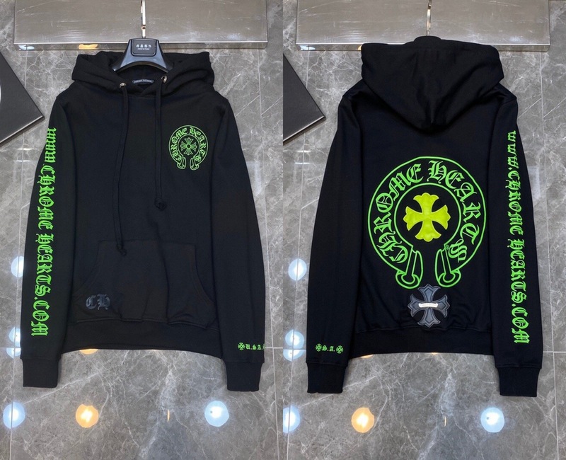 25ss正确版Chrome Hearts 克罗伈十字架连帽卫衣百搭潮流时尚批发|undefined