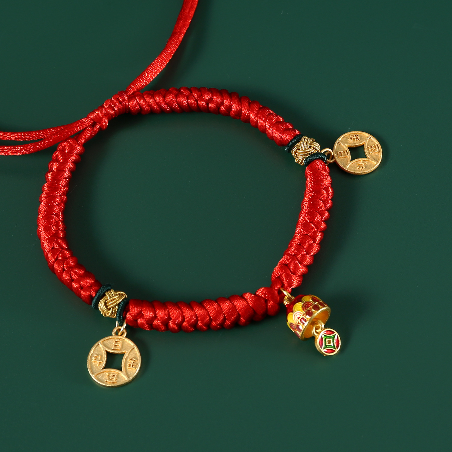 2025 Año Nuevo mascota collar de cuerda roja colgante de jade de cerradura pescado monedas de oro campana chino del Festival de Primavera gatos collar de perro