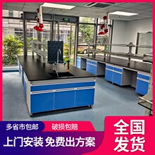 实验台实验室工作台天平台全钢中央台理化板实验桌子钢木实验台