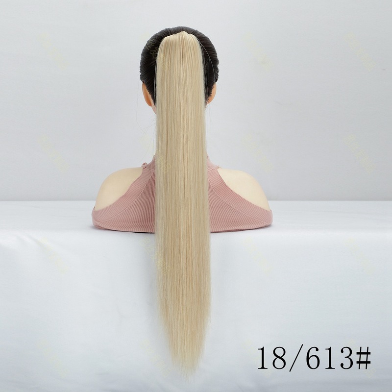 ポニーテールのかつらの女性の長髪のつかみの長さはまっすぐで高いポニーテールの夏の自然なネットの赤いつかみのクリップ式の長い髪のかつらのポニーテールです。|undefined