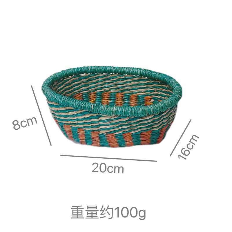 Cestas de bocadillos trenzadas de algas marinas vietnamitas ins canasta de picnic elementos africanos canasta decorativa canasta de cosméticos canasta de escritorio
