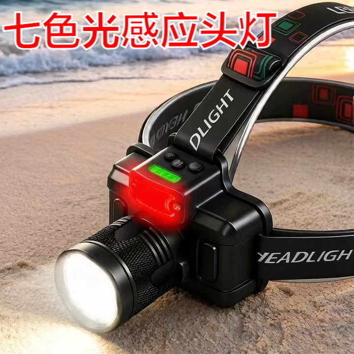 Linterna frontal con sensor de silicona para exteriores, batería de litio recargable, lámpara de minería, montada en la cabeza, batería de ultra larga duración, luz potente, linterna frontal con sensor recargable image 25