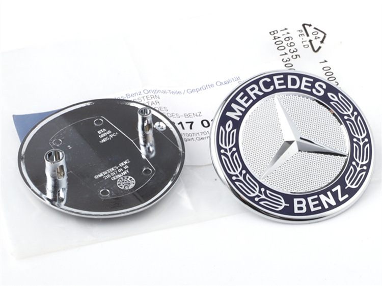 Suitable for Mercedes-Benz Hood Clip Model Flat Wheat Ear Logo C-Class Cla Cls Clk Gla Hood Modification Car Logo