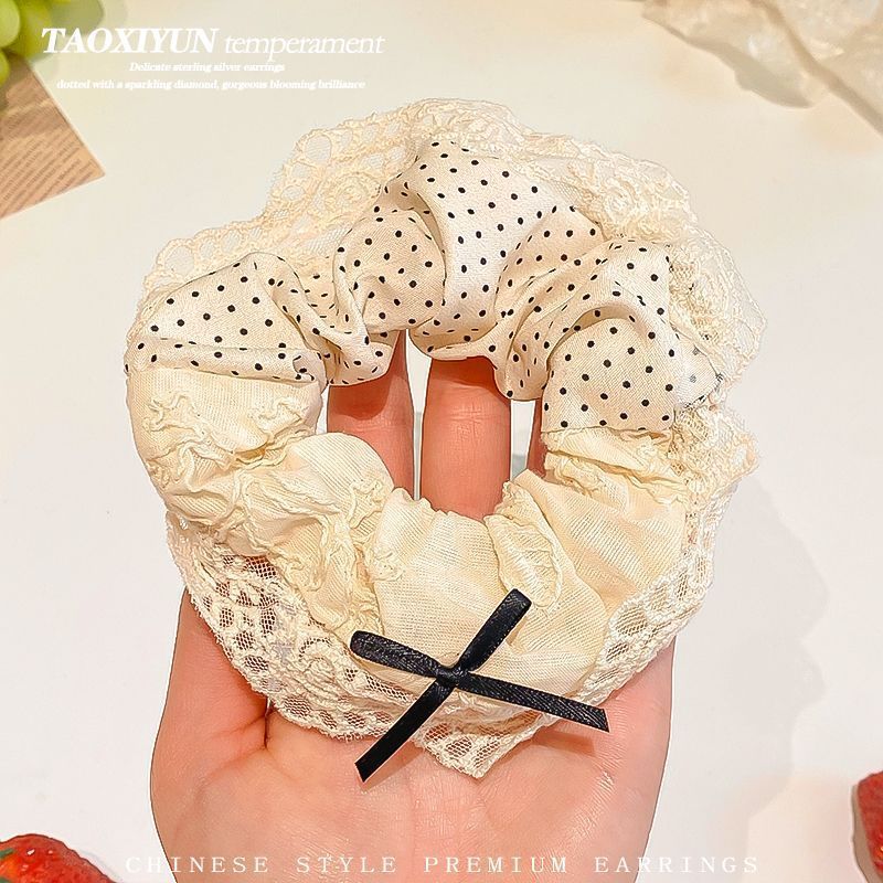 Nuevo encaje coreano anillo de cabello de alto nivel anillo de cabello de niñas cabeza de cuerda de arco flotante cuerda de cabello tocado