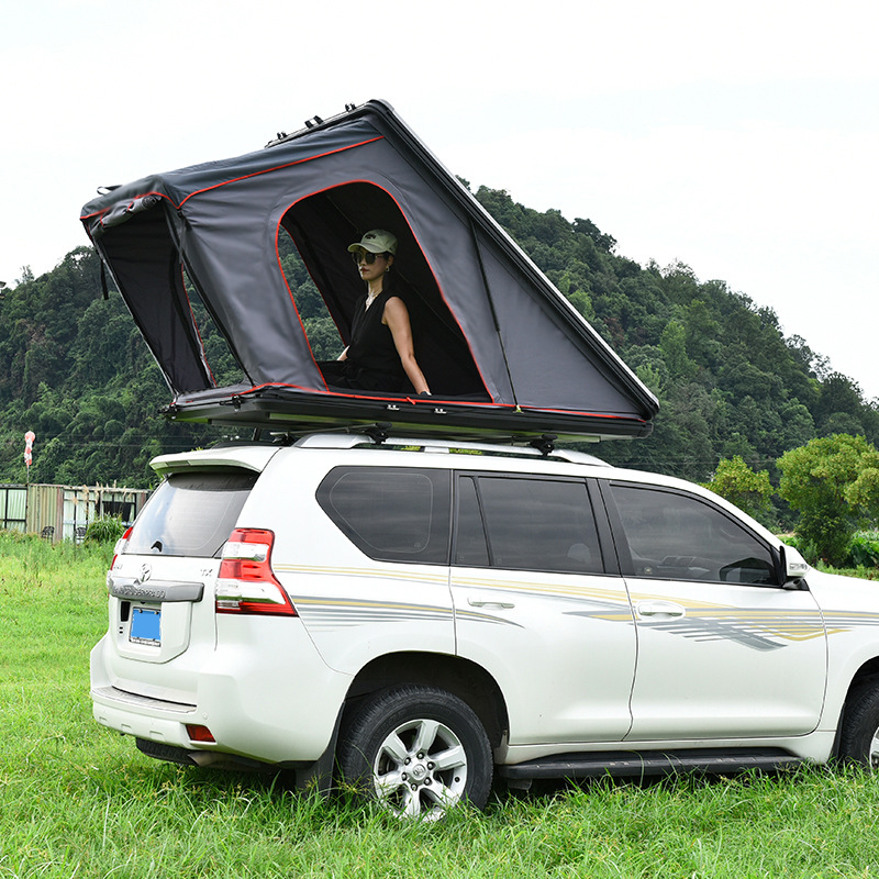 Outdoor Self-driving Travel Camping Automatic Quick Opening Folding Aluminum Alloy Triangle Extension suv Car Roof Tent