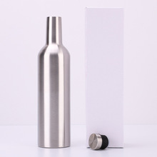 【厂家定制】新款外贸304不锈钢双层保温保冷红酒瓶