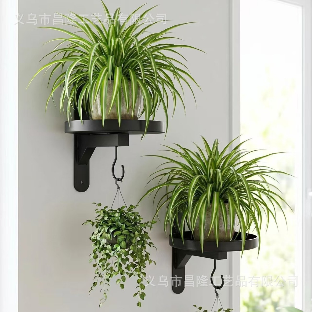 Transfronterizo 2026 nuevo marco de plantas de pared colgante de plantas de pared colgante de maceta de flores campana de viento marco de flores multifuncional