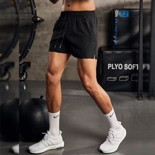 Running Shorts for Men and Women, Professional Marathon Track and Field Three-Way Shorts, Quick-Dry Ice Silk Summer Casual Training and Fitness Pants