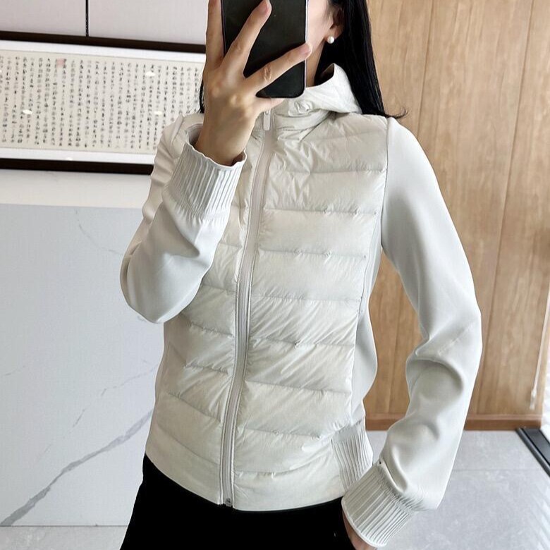 Lulu Lightweight Down Jacket for Running Yoga Short Hooded Slim-fit Outdoor Sports Down Jacket Lulu Jacket