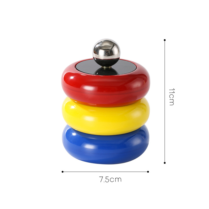 Caja de hisopo de algodón de estilo nórdico caja de algodón cosmético de melamina escritorio a prueba de polvo Limpieza de algodón Caja de almacenamiento de cristal caja de bolas de algodón
