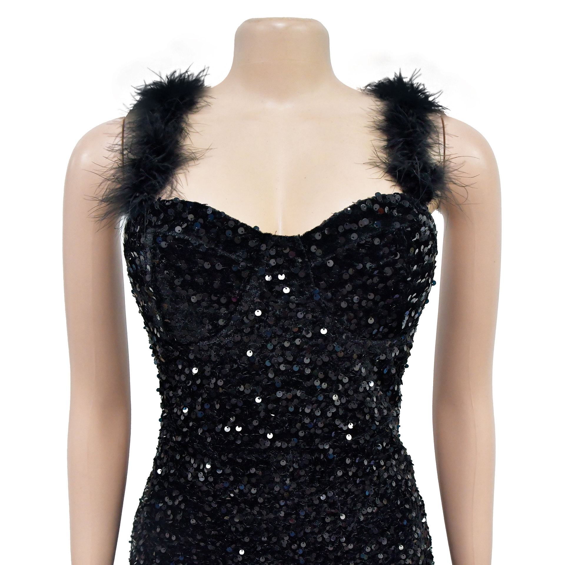 Women's Sequin Dress Elegant Strap Sequins Sleeveless Solid Color Above Knee Holiday Bar display picture 34