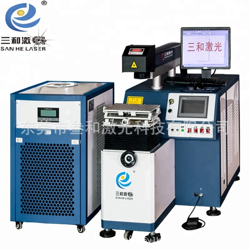 200瓦振镜式手机电池激光点焊机 旋转式电池四工位自动焊接机