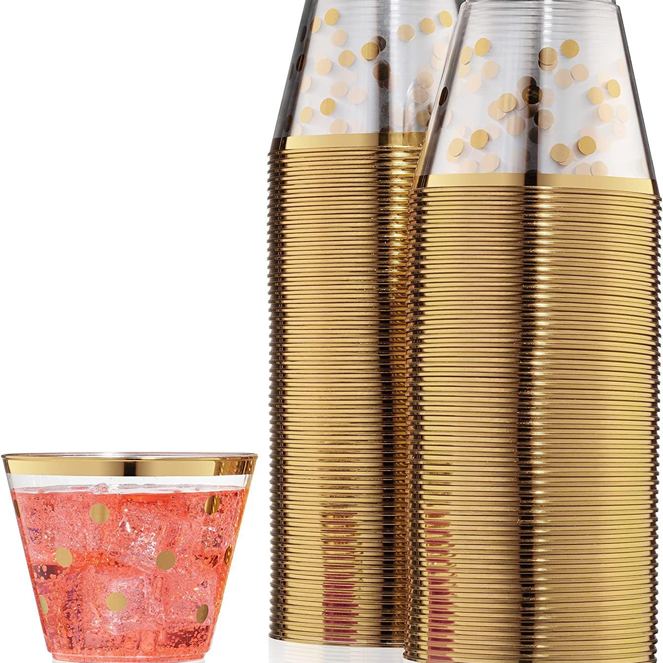 9oz punto desechable taza de agua taza de postre taza mousse taza vino vidrio polvo de plata whisky taza de plástico taza de jugo image 4