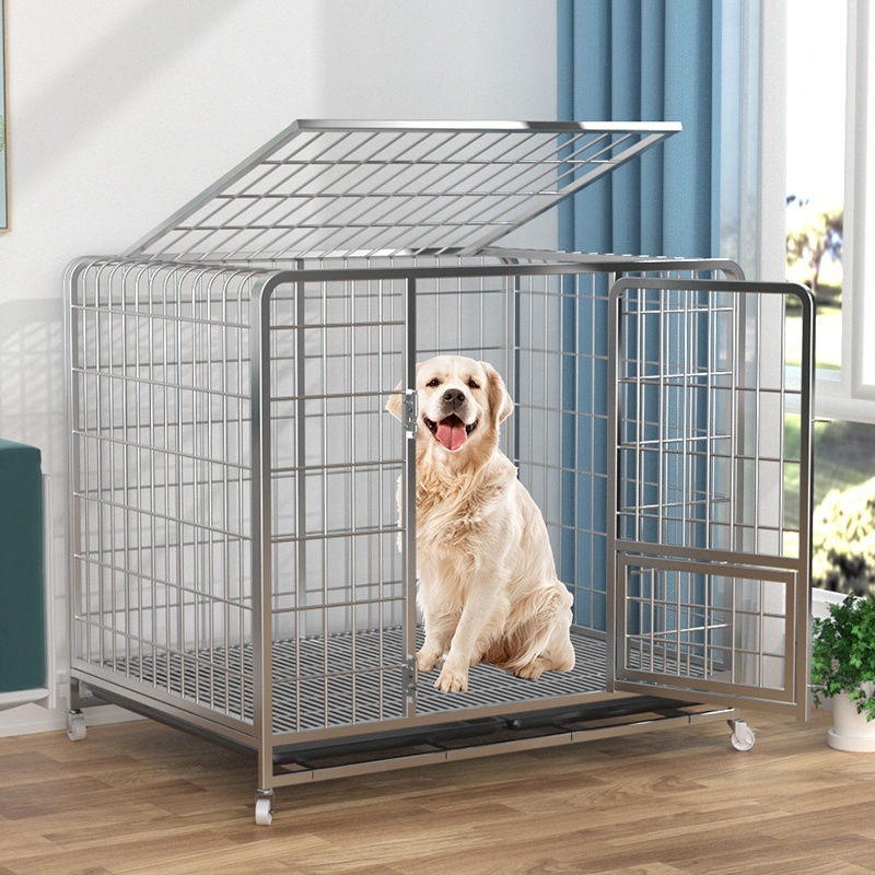 大型中型犬用犬ケージ 屋内トイレ分離 厚みのあるペットケージ ゴールデンレトリバー ラブラドール 家庭用犬ケージ|undefined
