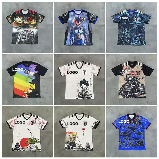 Japan Special Edition Soccer Jersey Anime Cartoon Dragon Head Cherry Blossom Ninja Naruto King of Fighters Manga Football Shirt