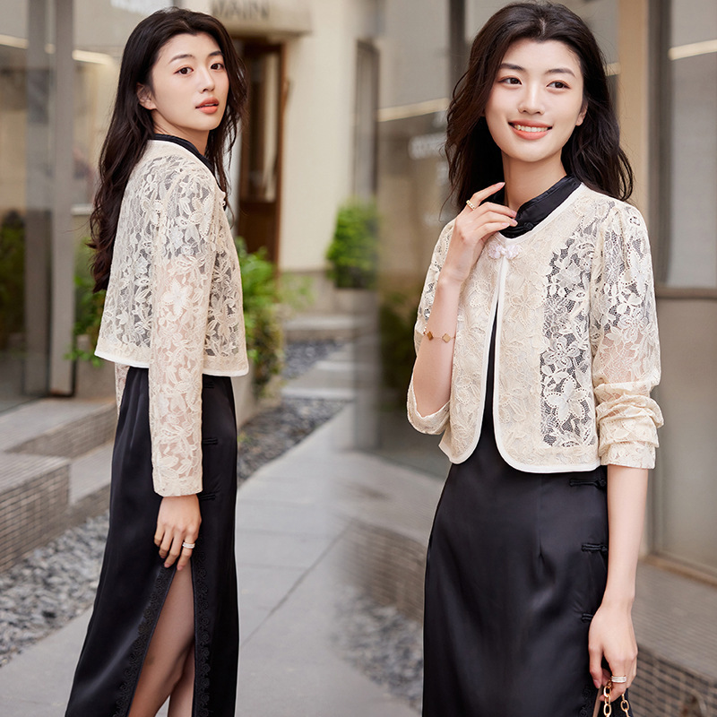 Chan Mier 2024 Summer Coat All-match Cheongsam Dress Air-conditioning Shirt Women's Top Shawl Fashion Chan Mier 2024 Summer Coat All-match Cheongsam Dress Air-conditioning Shirt Women's Top Shawl Fashion