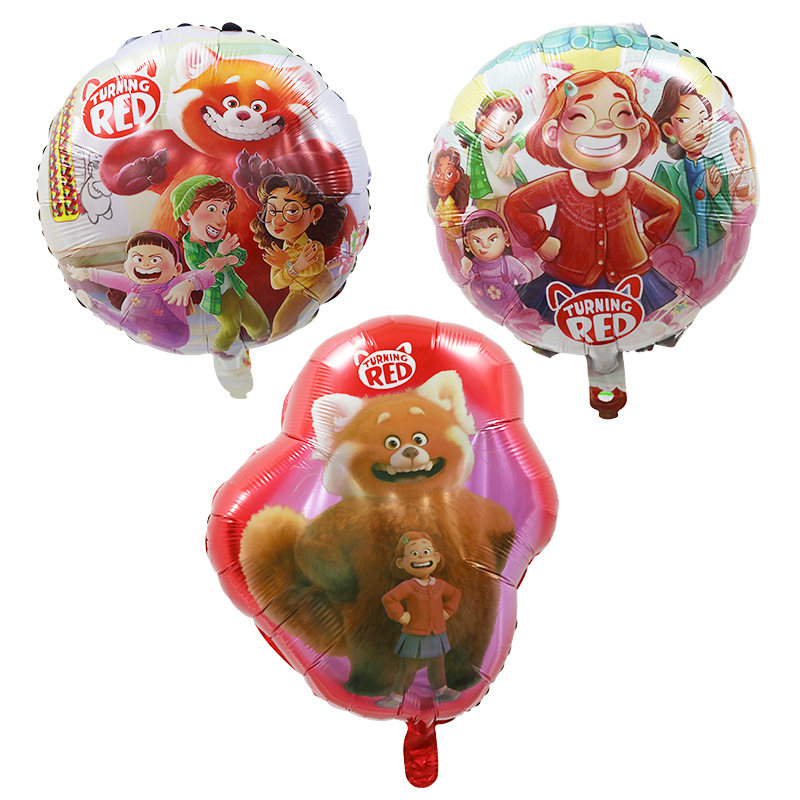 跨境青春变形记Turning Red铝膜气球 儿童玩具派对装饰铝膜气球