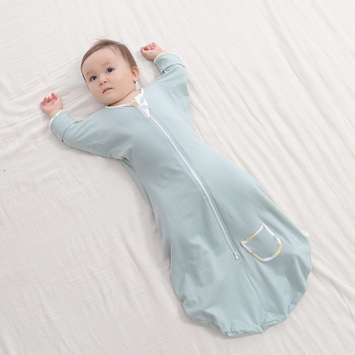 Newborn baby surrender-type anti-jump sleeping bag for male and female babies, spring and autumn swaddling children's sleeping tool, universal for all seasons