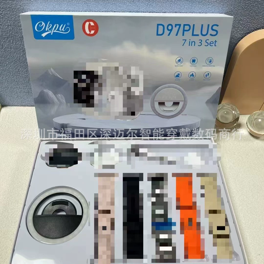 Набор, спортивный браслет, гибкие наушники, D97, 97plus, bluetooth, широкий экран