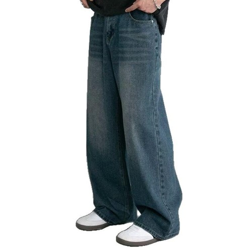 Women's American Retro Wide Leg Straight Jeans Spring Autumn Winter 2025 New Casual Loose Slimming Floor-Length Pants for Men