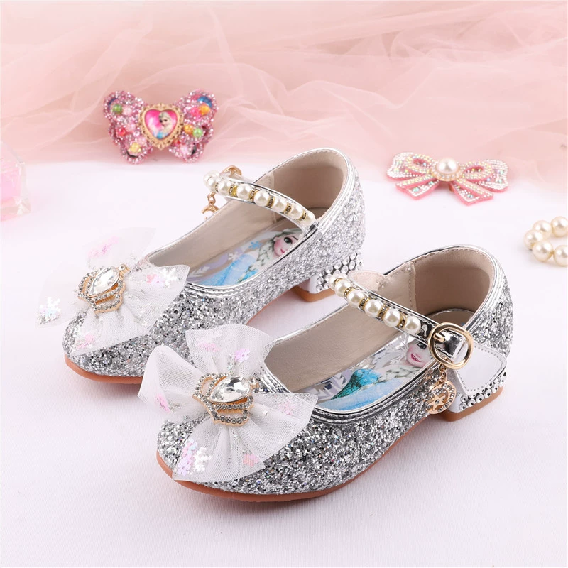 Детские туфли на высоком каблуке весной и осенью новая девушка Принцесса Айша обувь маленькая девочка с танцевальным представлением одиночной обуви сказочные туфли