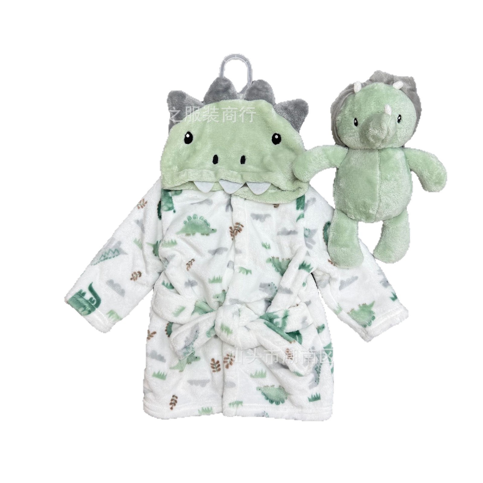 Bata de Baño con Capucha para Bebé Set de 2 Piezas Terciopelo de Coral Diseño Animado para Recién Nacidos image 6