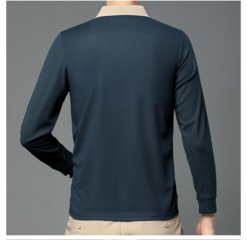 Herren Poloshirt Langarm Mit Plüschfutter Für Den Winter_voghion.com