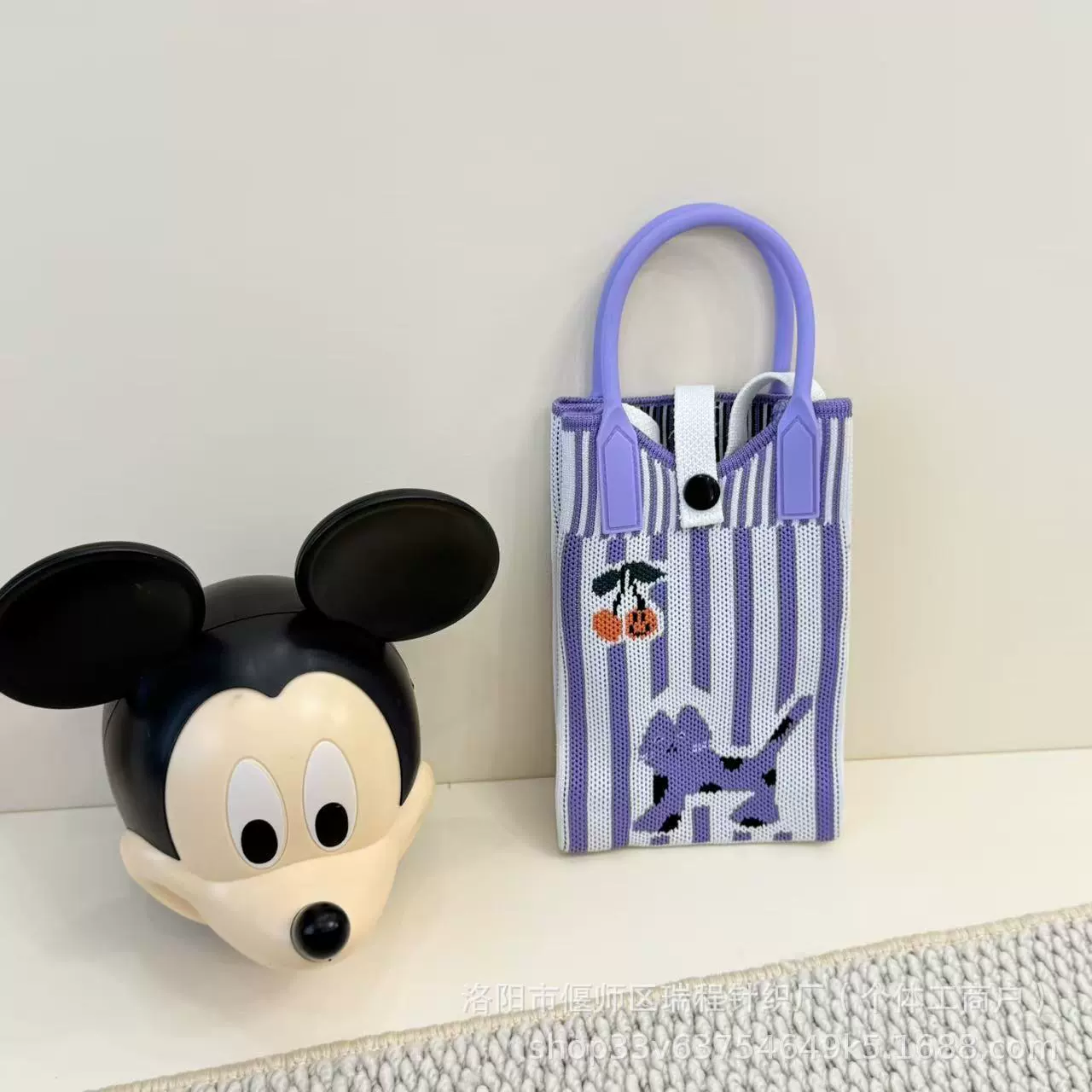 Портативная вязаная мини-сумка, праздничная сумочка в корейском стиле через плечо, высокая качество милые узоры