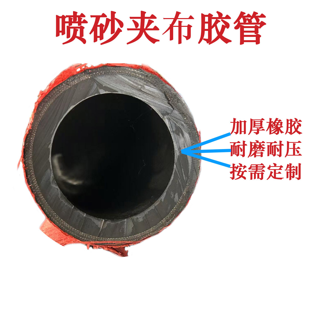 高耐磨耐腐蚀夹布胶管金属表面打毛除锈高压清洗喷砂喷砂专用