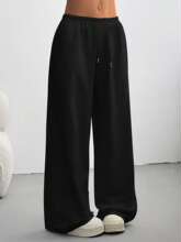 F 75192 Drawstring Flare Wide Leg Pants �������������˶���