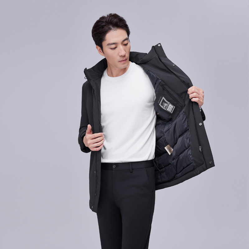 Autumn and Winter Business Commuter down Jacket Windproof Warm down Jacket Custom Printed Logo Employee Cotton Jacket