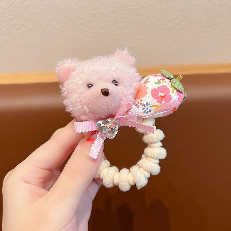 비#핑크곰 머리끈 1개