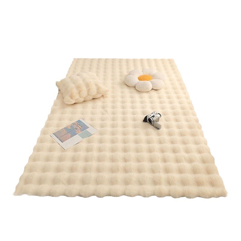 Alfombra de espuma de estilo crema, sala de estar, alfombra de ventana flotante de alta calidad, alfombra de felpa, alfombra lateral de la cama, alfombra de ventana flotante, tapete de tatami