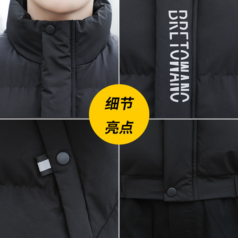 Fábrica directa de algodón de hombre nueva moda coreana de cuello corto chaqueta de algodón casual abrigo de algodón de aire transfronterizo