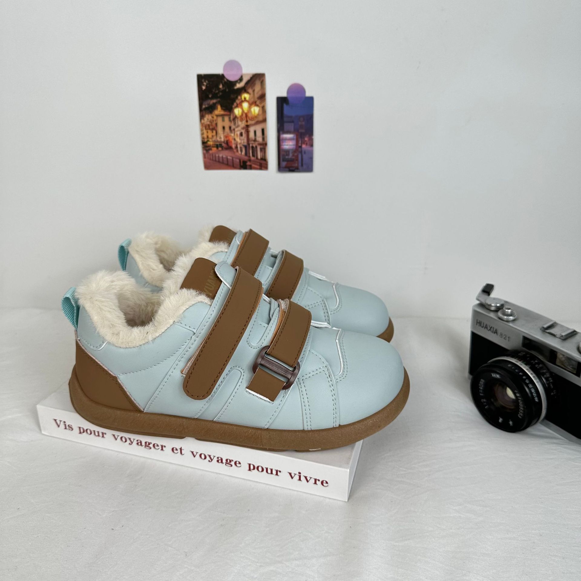 Yuanbo 2024 zapatos de algodón calientes de invierno para niñas, zapatos de skate coreanos universales y zapatos de lana para mujeres image 8