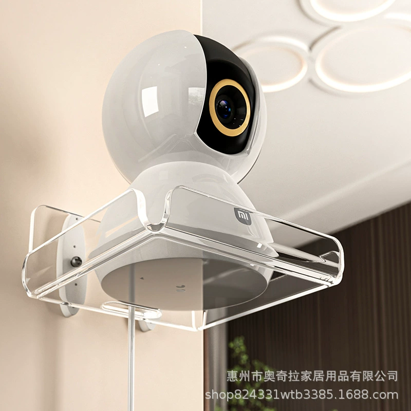 Настенная акриловая стойка для хранения для мониторинга Настенный маршрутизатор для дома и гостиной без перфорации, пристав, кронштейн для камеры