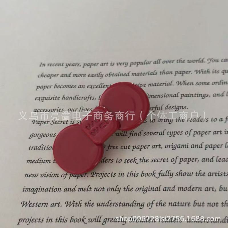 2025徐璐字母款醋酸蝴蝶结鸭嘴发夹刘海边夹可爱少女时髦碎发整理|undefined