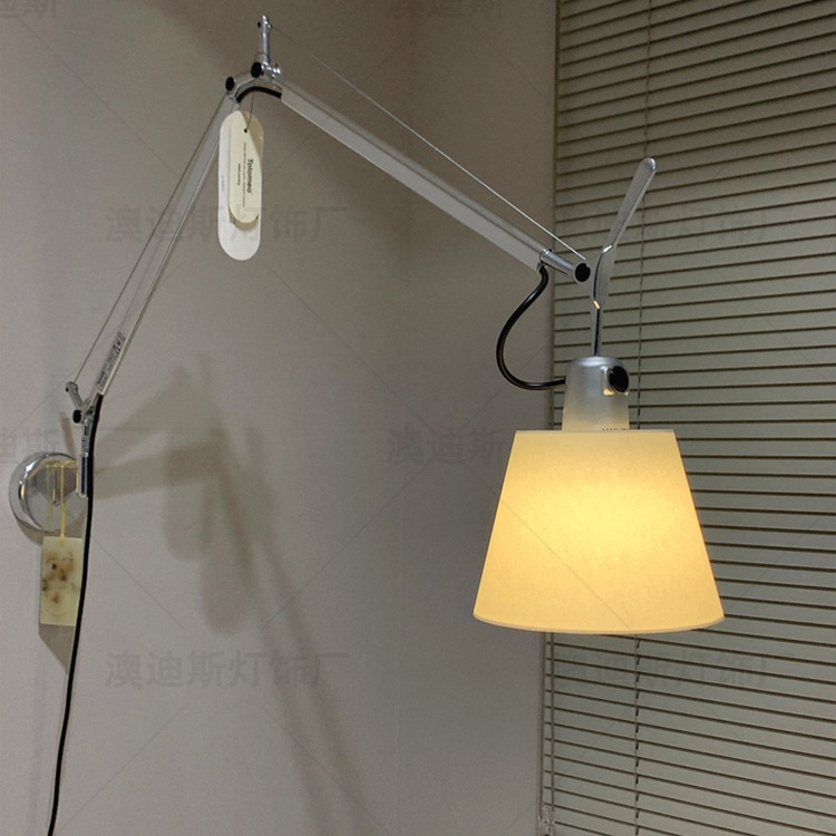 Tolomeo Original Minimalist Swing-Arm Wall Lamp for Bedroom, Study, Bedside Lamp, Eye-Protection Reading Lamp, Vintage Wall Light Tolomeo Original Minimalist Swing-Arm Wall Lamp for Bedroom, Study, Bedside Lamp, Eye-Protection Reading Lamp, Vintage Wall Light