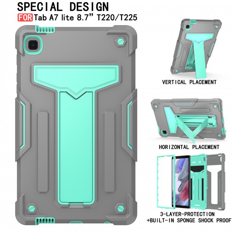 For Samsung Galaxy Tab A7 Lite Flat 8.7 Inch Leather Case Bracket T220/T225 Protective Case