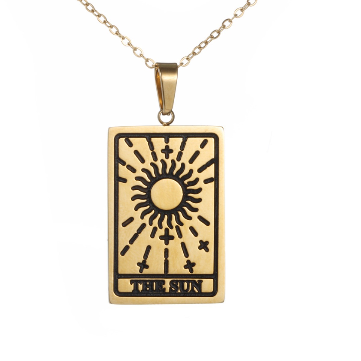 Xuping joyería Amazon transfronteriza colgante de tarot nicho de diseño femenino collar de acero de titanio al por mayor