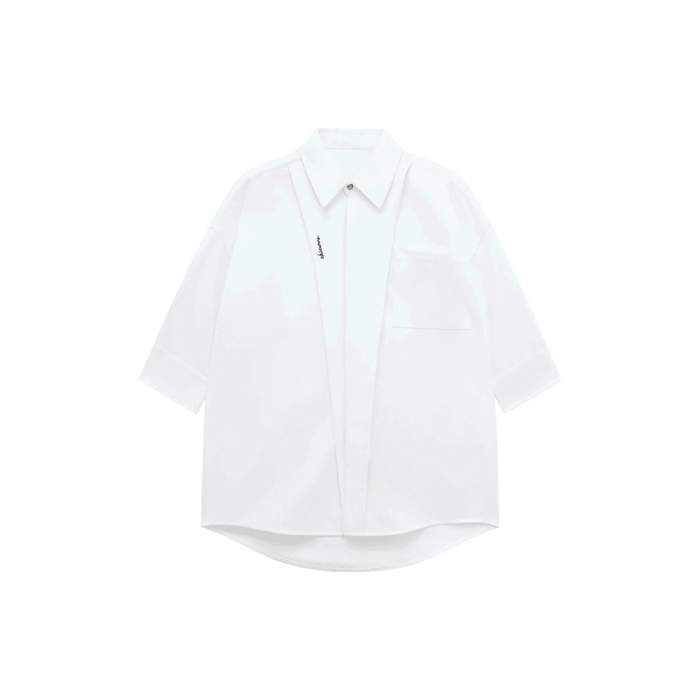 Летняя дизайнерская рубашка, slim fit, стиль высокого качества, тенденции сезона, корейский стиль